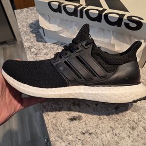 Adidas Men's Black and White Athletic Shoes